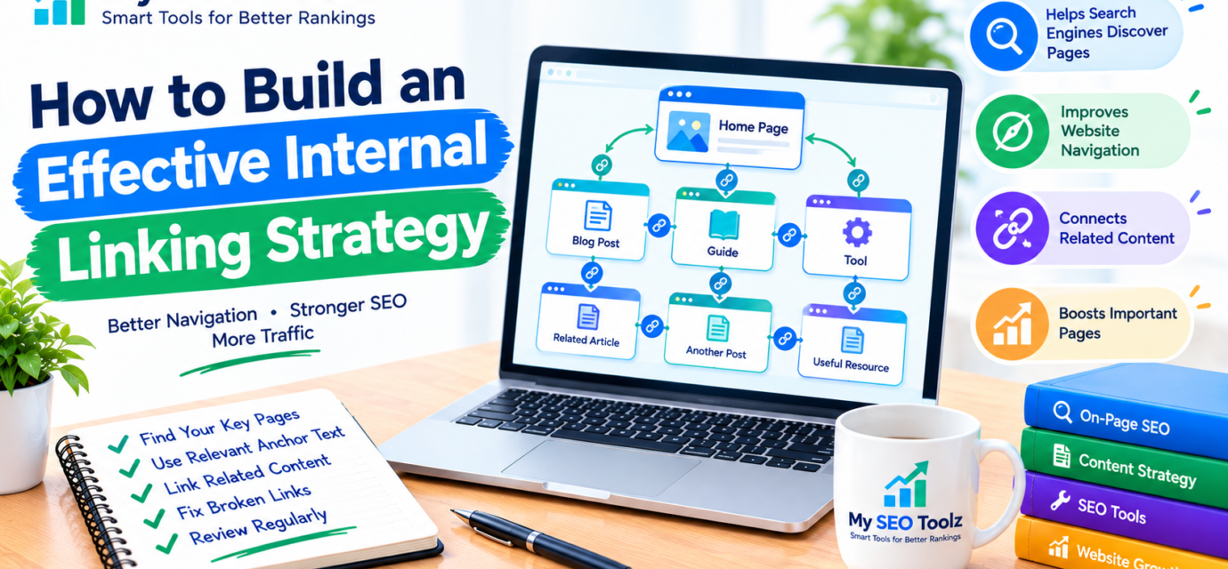 Internal linking strategy showing connected website pages and SEO navigation