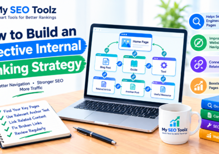 Internal linking strategy showing connected website pages and SEO navigation