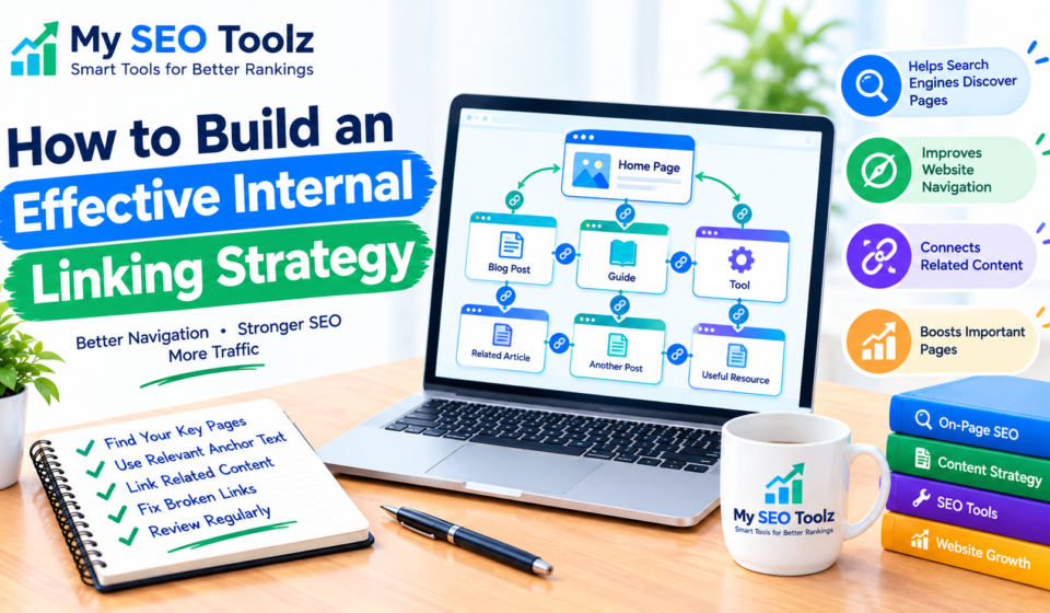 Internal linking strategy showing connected website pages and SEO navigation