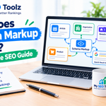 Schema markup guide showing how structured data helps search engines understand website content.