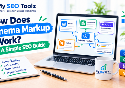 Schema markup guide showing how structured data helps search engines understand website content.