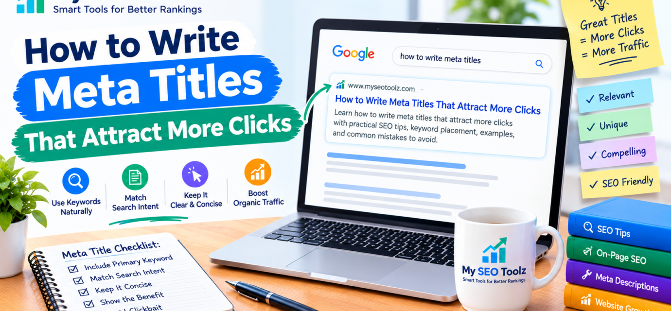 My SEO Toolz guide to writing SEO-friendly meta titles that attract more clicks.
