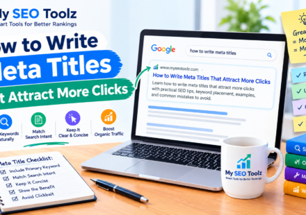 My SEO Toolz guide to writing SEO-friendly meta titles that attract more clicks.