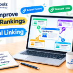 Internal linking strategy connecting related blog posts to improve website navigation