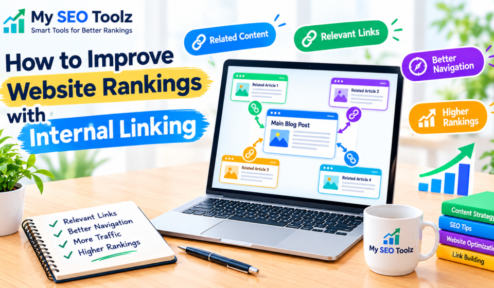 Internal linking strategy connecting related blog posts to improve website navigation